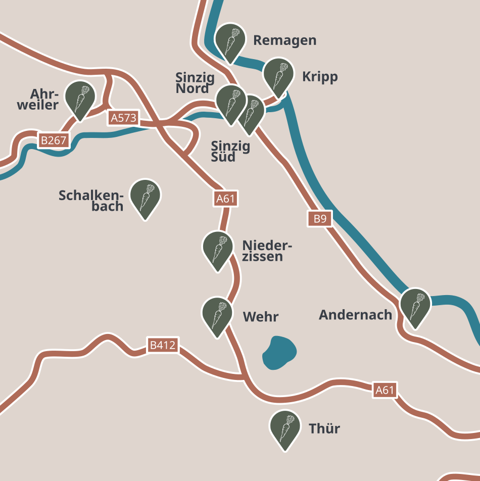 Die Depots der SoLaWi Rhein-Ahr