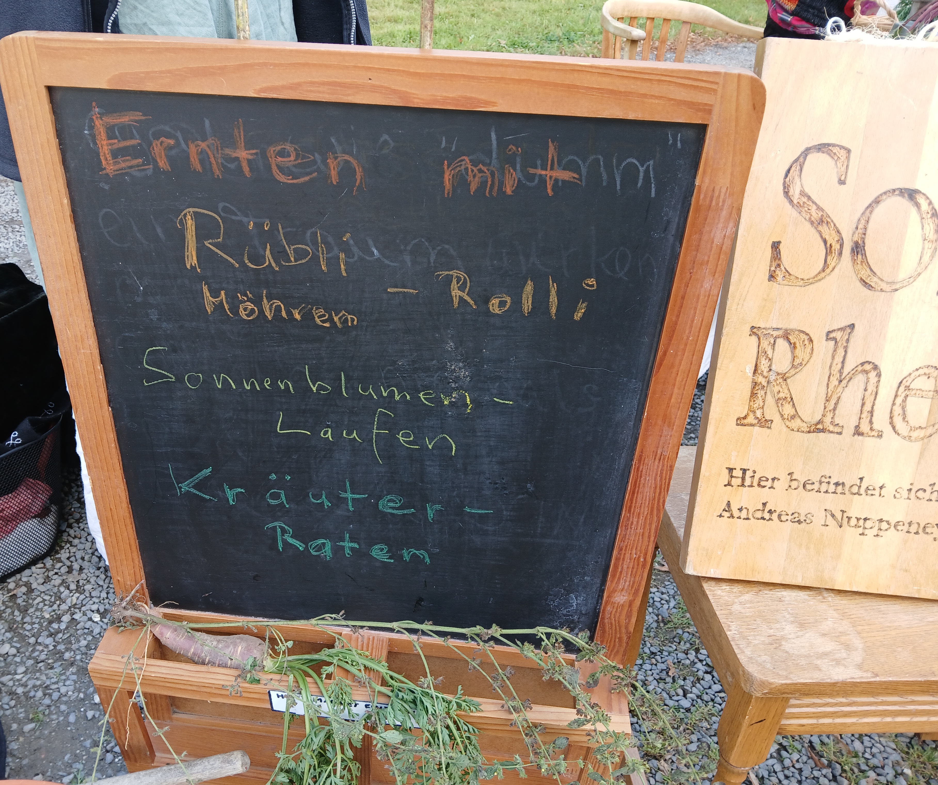 Stand-Schild